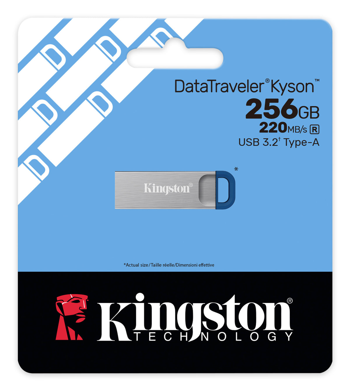 Pen USB Kingston DT Kyson 256GB USB3.2-A Gen1 220MBs Metal - imagem 7