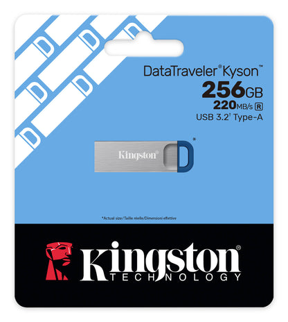 Pen USB Kingston DT Kyson 256GB USB3.2-A Gen1 220MBs Metal - imagem 7
