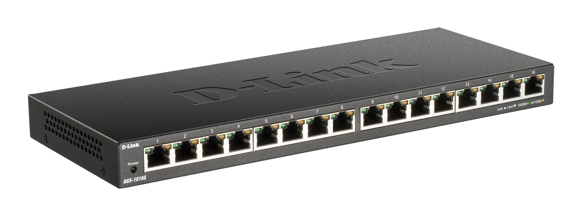 Switch de Rede D-Link DGS-1016S/E 16x10/100/1000Mbps GbE