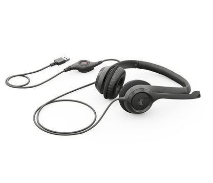 Auscultadores Logitech Auricular+Mic H390 USB Preto