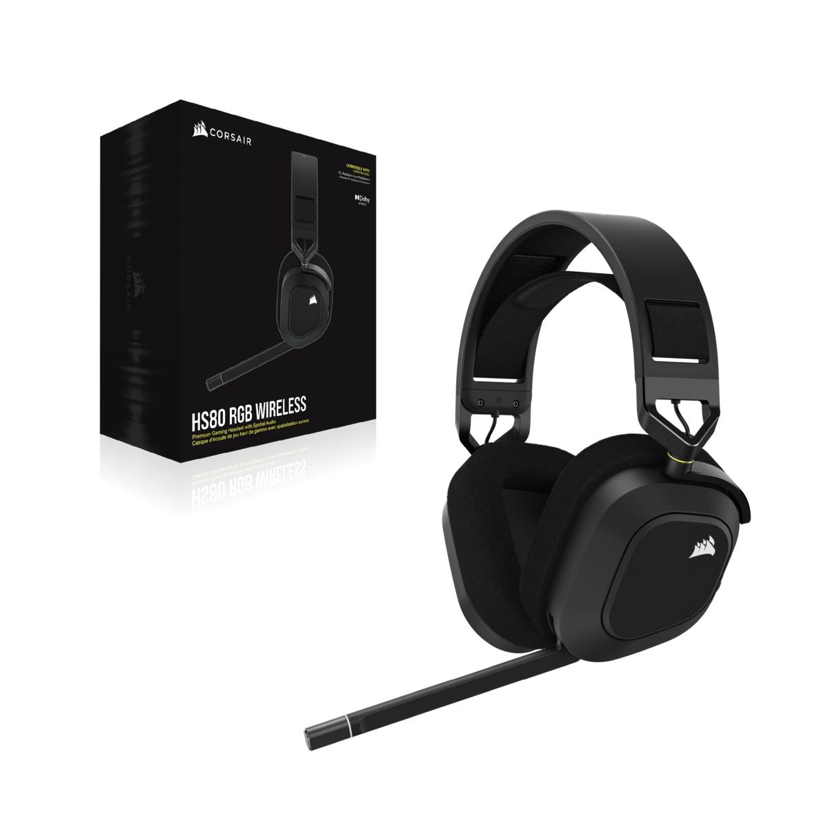 Auscultadores Corsair HS80 Sem fios / CA-9011235-EU preto - imagem 2