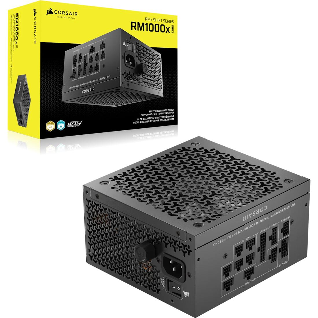 Fonte de Alimentação Corsair RM1000x Shift / CP-9020300-EU preto - imagem 2