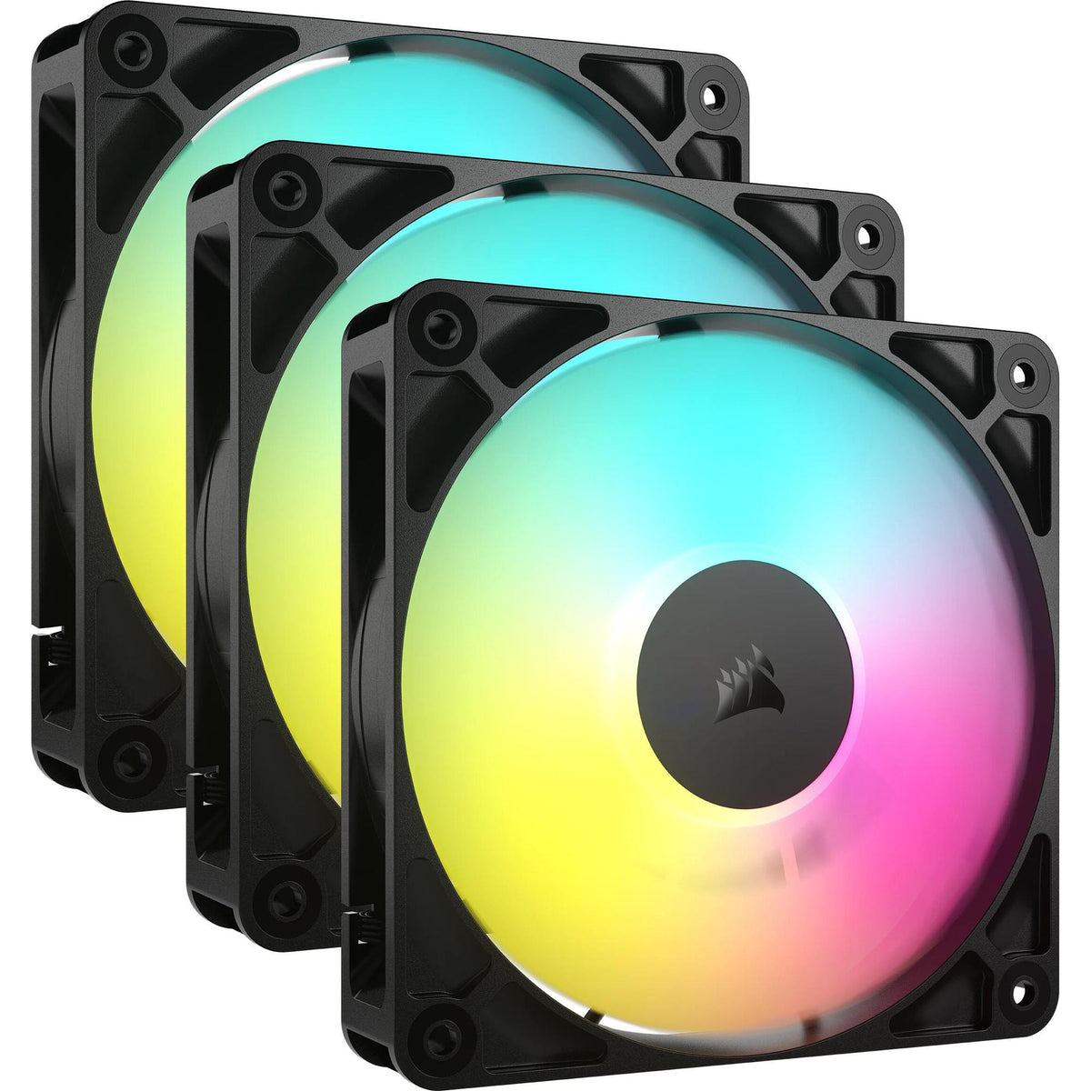 Ventoinha Corsair Fan RS120 ARGB / CO-9050181-WW preto 3-Pack
