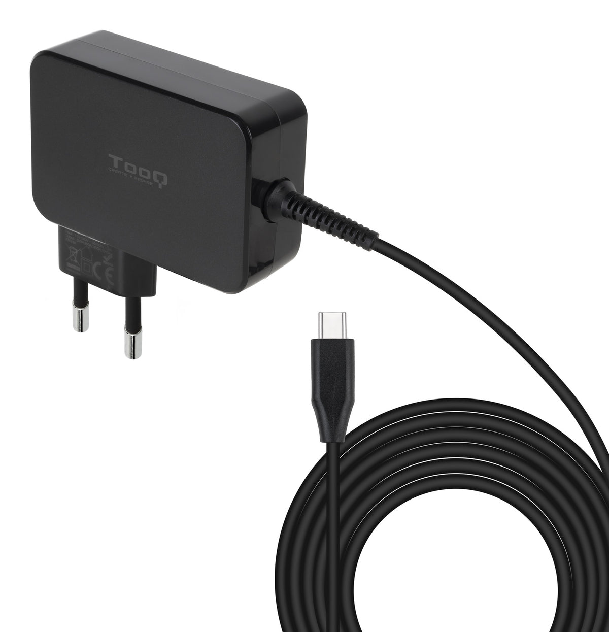 Portátil Tooq Carregador GAN USB-C PD 100W Preto