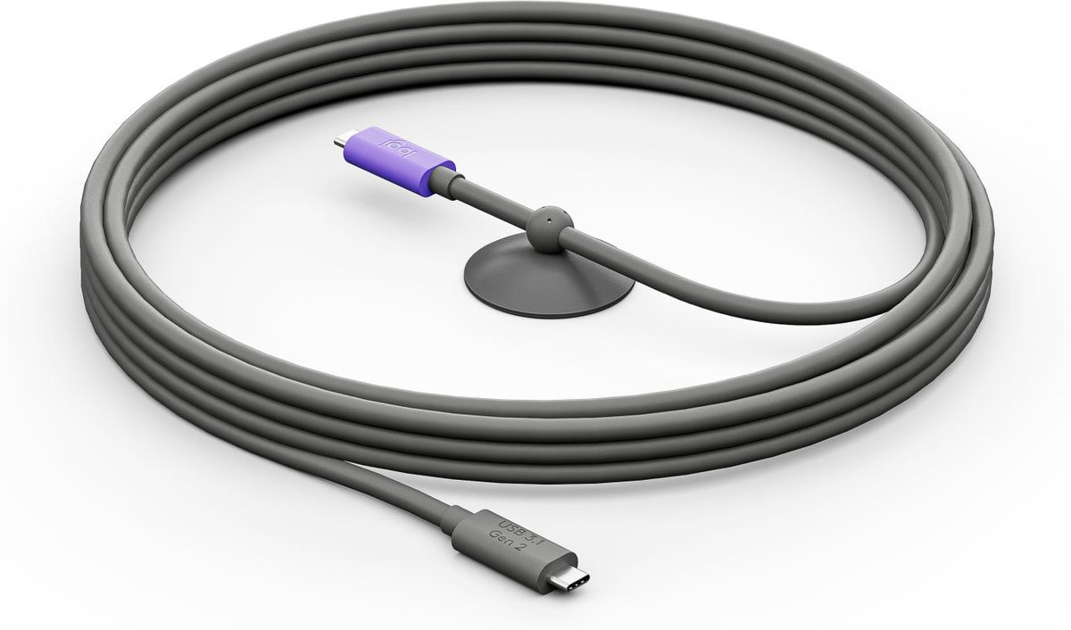 Cabo USB Logitech Cables Active USB-C 5m / 952-000195 Graphite, violet