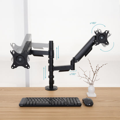 Suporte de Monitor Tooq mesa DB1533TNR-B 2 brazo 17-32 Preto - imagem 6