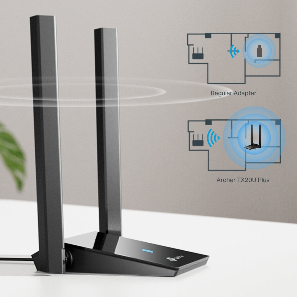Adaptador de Rede TP-Link USB WLAN antenna TX20U Plus / ARCHER TX20U PLUS preto - imagem 5