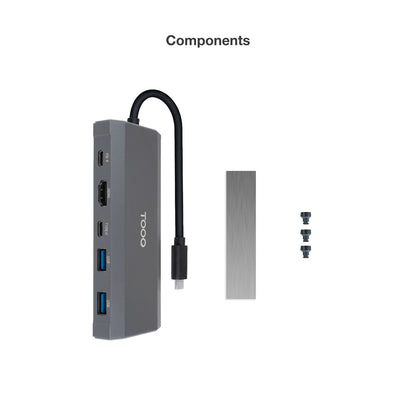 Caixa para Disco Tooq Caja Externa+HUB M.2 NGFF/NVMe USB3.2 Gen2 - imagem 8