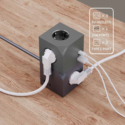 Coolbox CUBIK Base 3 Enchufes Carga USB C+A - imagem 4