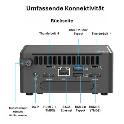 Computador Asus NUC 15 Pro RNUC15CRHC500002 preto 210H