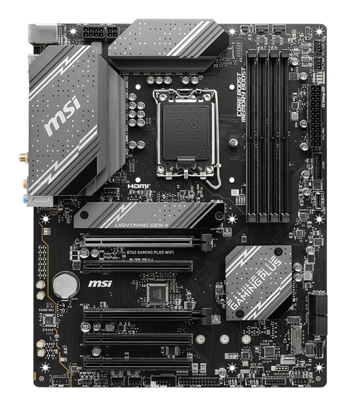 Placa-mãe MSI B760 de jogos Plus Wifi / 7D98-007R preto - imagem 5