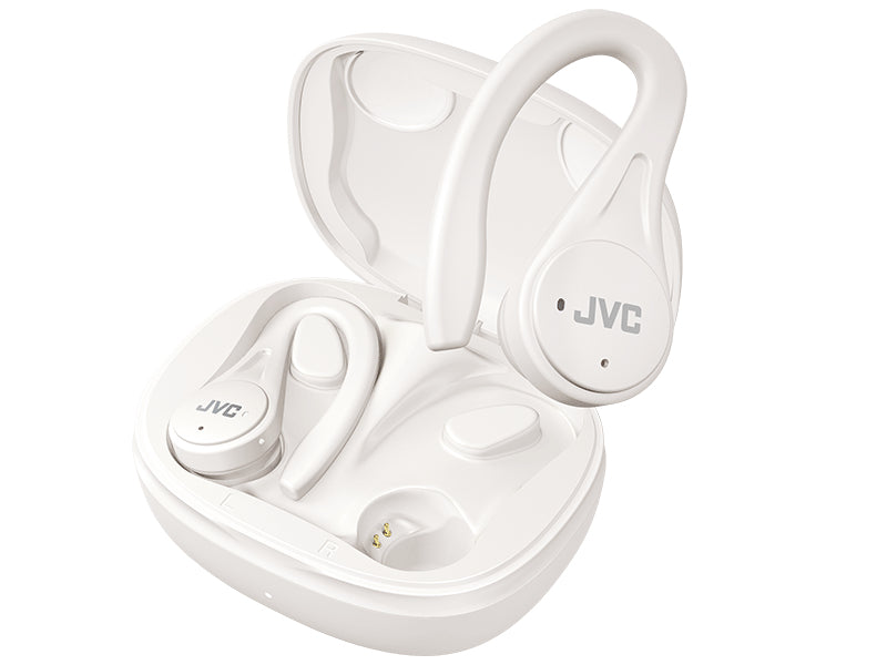 Auscultadores Bluetooth JVC HA-EC25T com caixa de acusação/ Autonomia 7.5h/ Branco