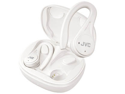 Auscultadores Bluetooth JVC HA-EC25T com caixa de acusação/ Autonomia 7.5h/ Branco