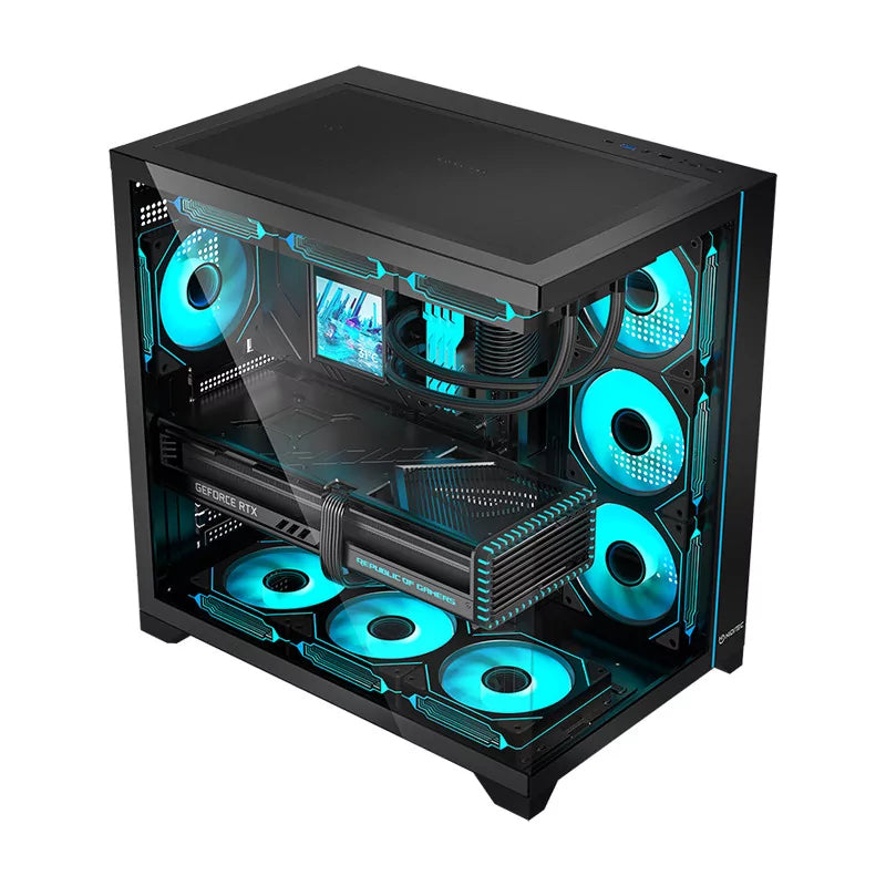 Caixa de Computador Hiditec Caja ATX Gaming H3 PRO ARGB preto - imagem 5