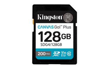 Memória RAM Kingston CANVAS Vai! Além disso, 128GB cartão de SD XC/ Classe 10/ 200MBs