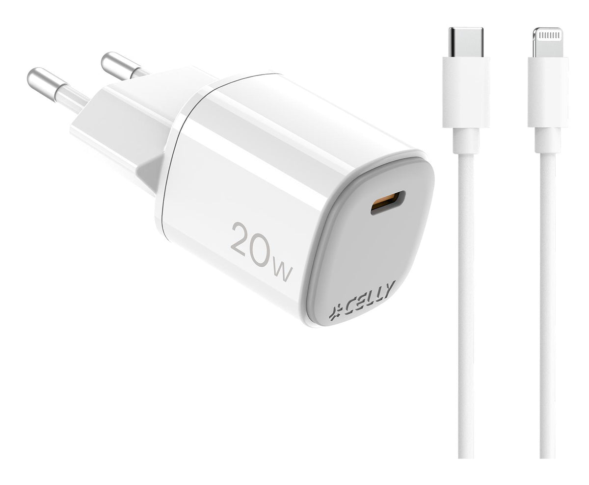 Celly Carregador Gan 1C 20w+ C A Light + Cabo