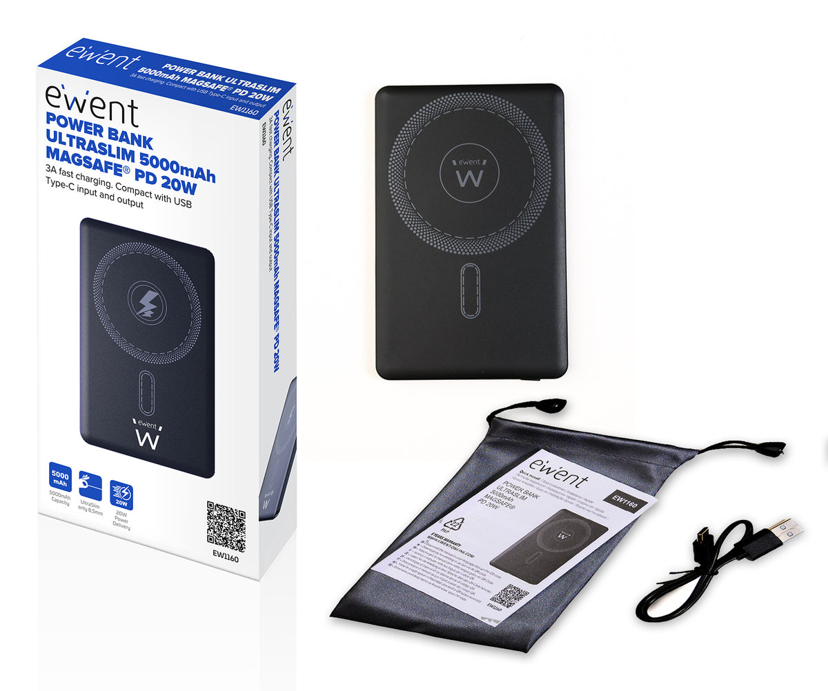 Powerbank Ewent SLIM 5000mAh MagSafe PD 20W - imagem 6