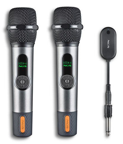 Microfone NGS Micrófonos Sem Fios Vocales Pack 2
