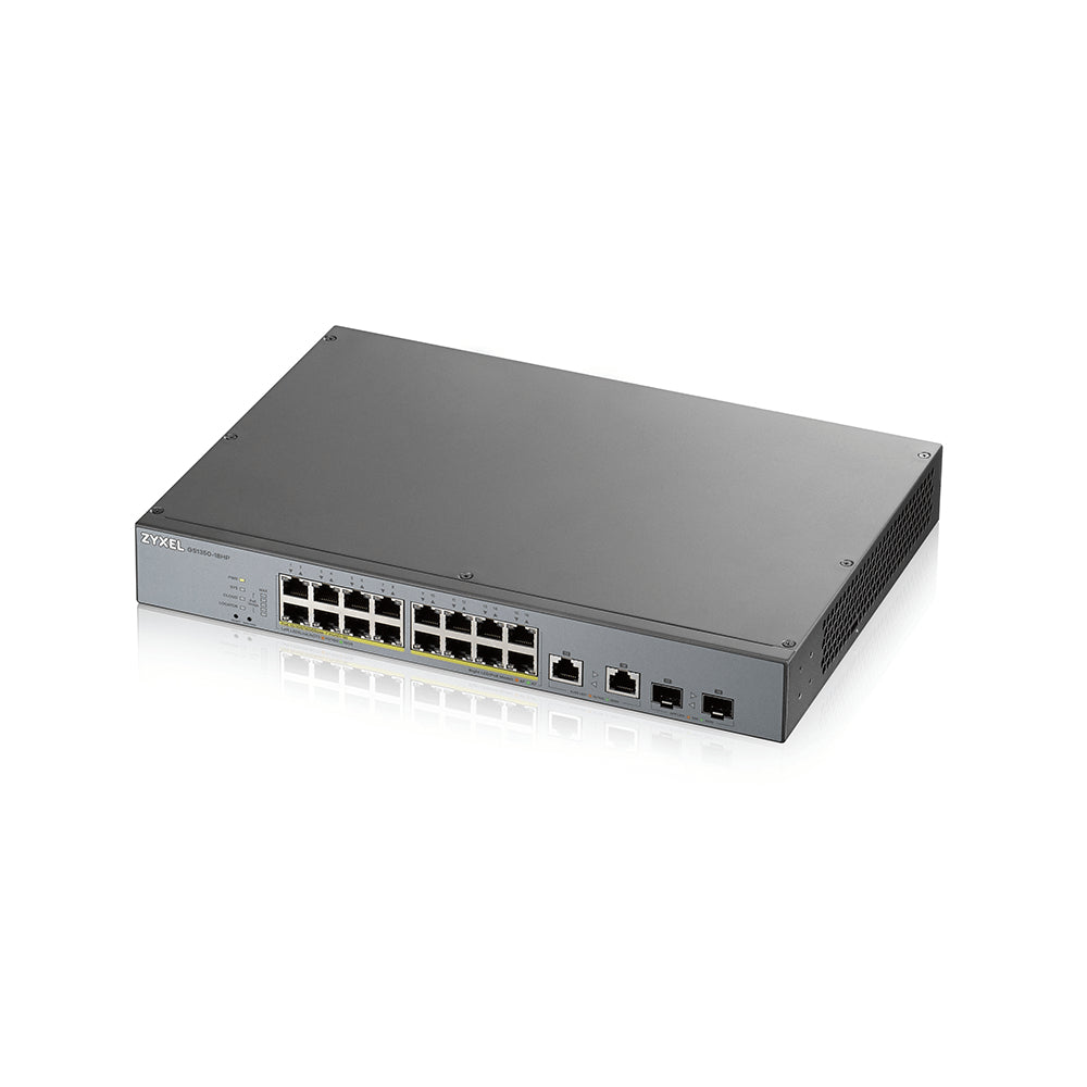 Switch de Rede ZyXEL GS1350-18HP 16xGB PoE 2xSFP 250W - imagem 7