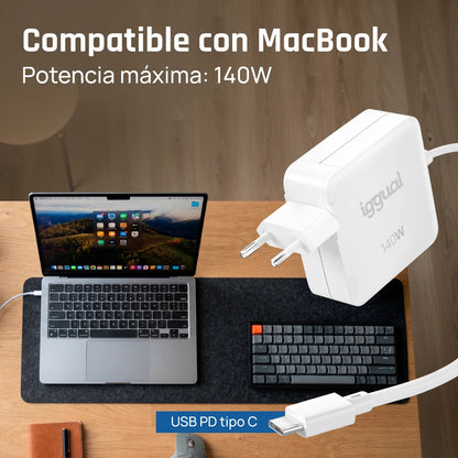 Carregador para Portátil iggual tipo C 140W MacBook - imagem 5