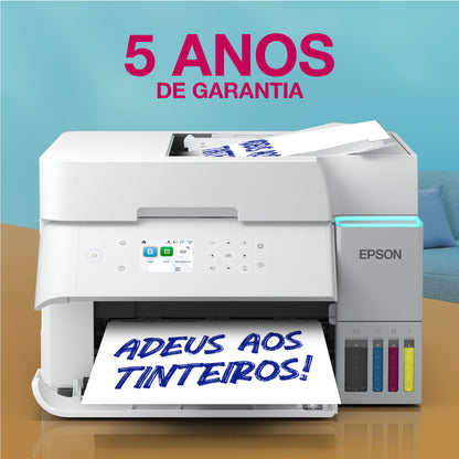 Impressora multifunções Epson Multifunções Ecotank ET-3956 Branco - imagem 9