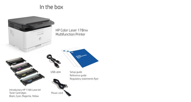 Impressora multifunções HP Multifunções Laser a cores 178NW WiFi/ Branco - imagem 12