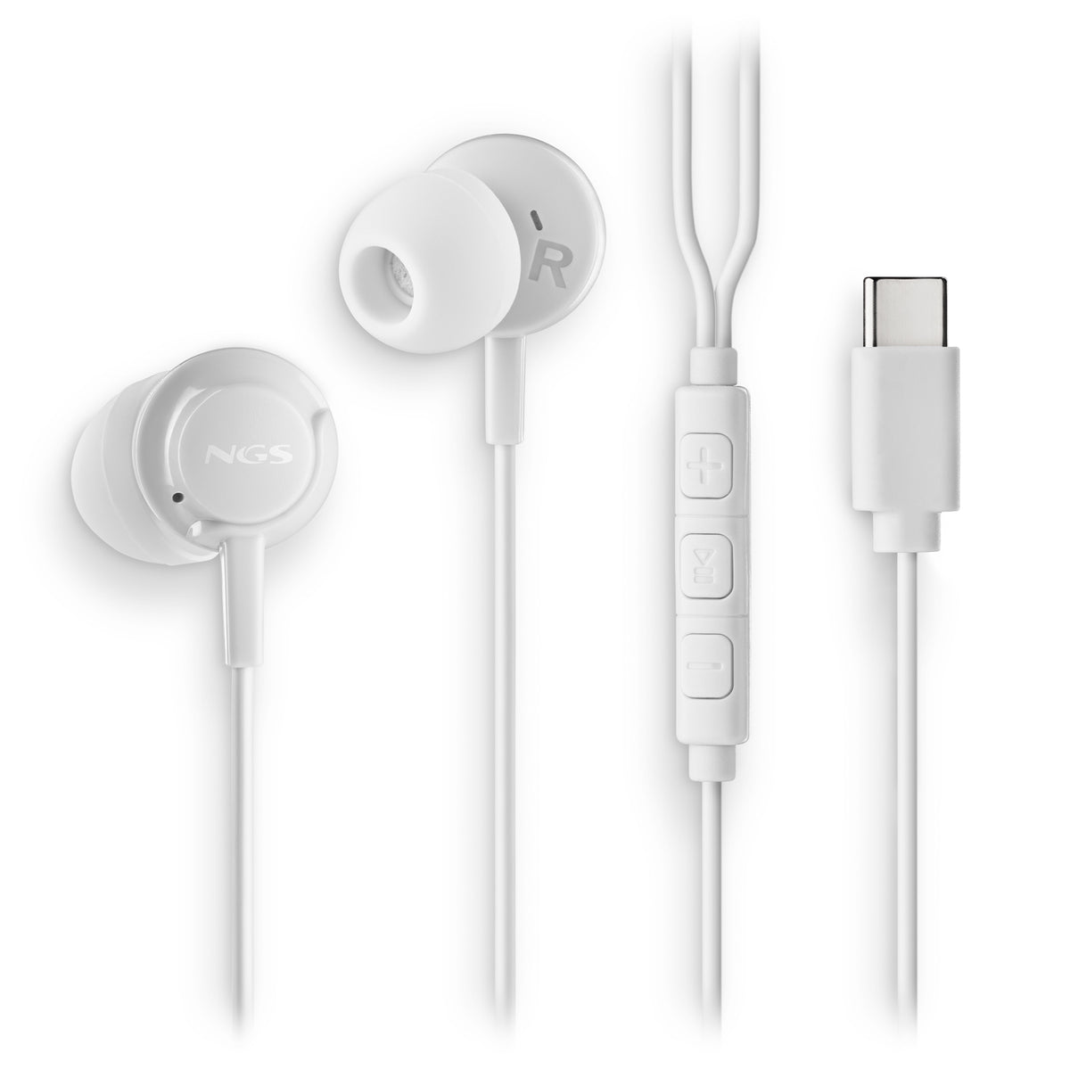 Auscultadores NGS Auricular Branco Estéreo USB-C com cable - imagem 7