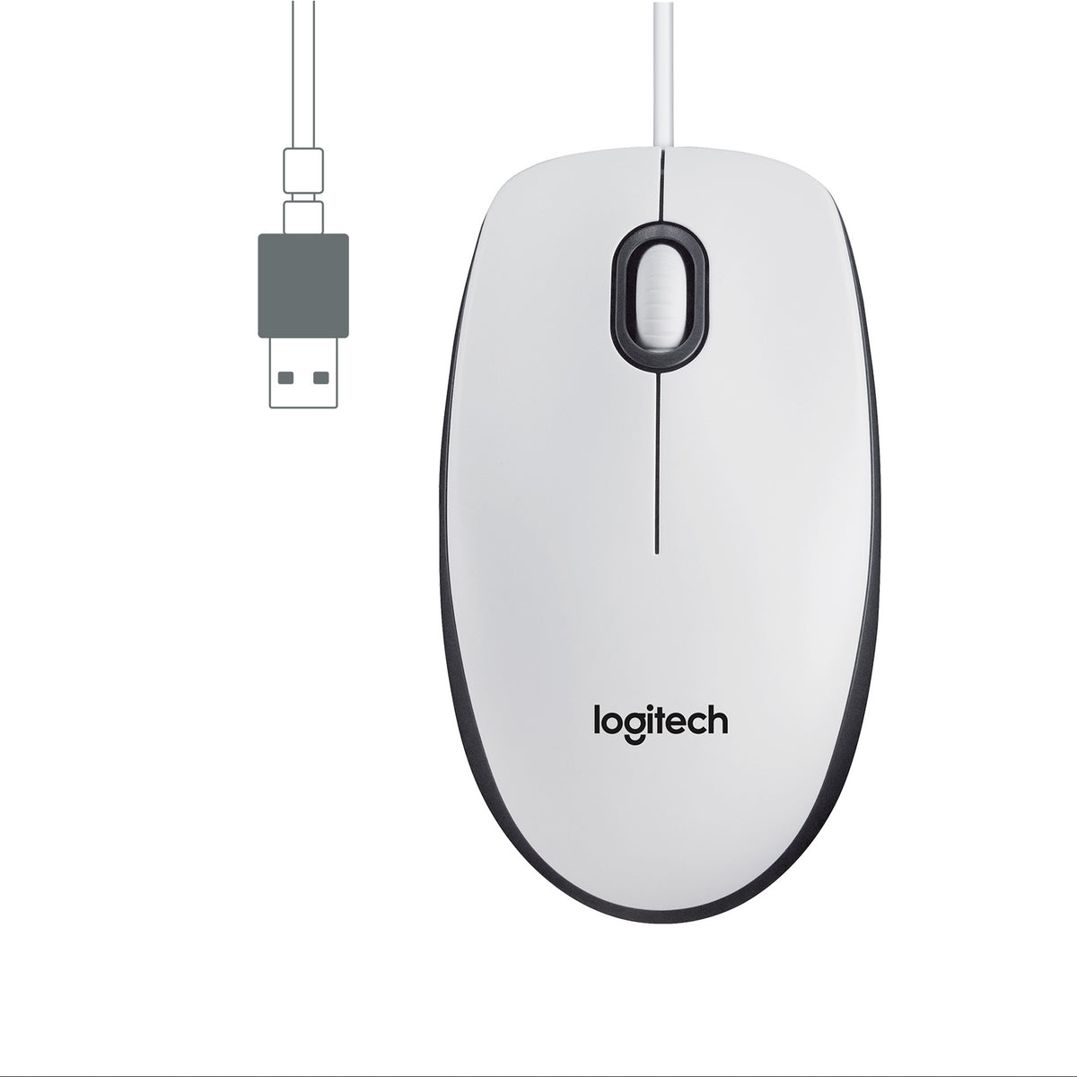 Rato Logitech M100 / 910-006764 branco - imagem 3