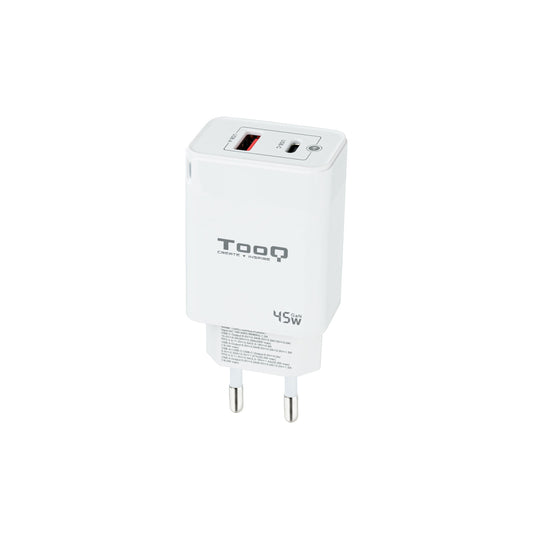 Tooq Carregador Parede GAN USB-C/PD+USB-A/QC 45W