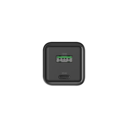Carregador de Parede CoolBox Gan 35W USB-A/USB-C Parede Preto - imagem 4
