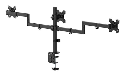Suporte de mesa para 3 monitores Aisens DT27TSR-281/ Girar/Inclinar/Amarrar 10kg