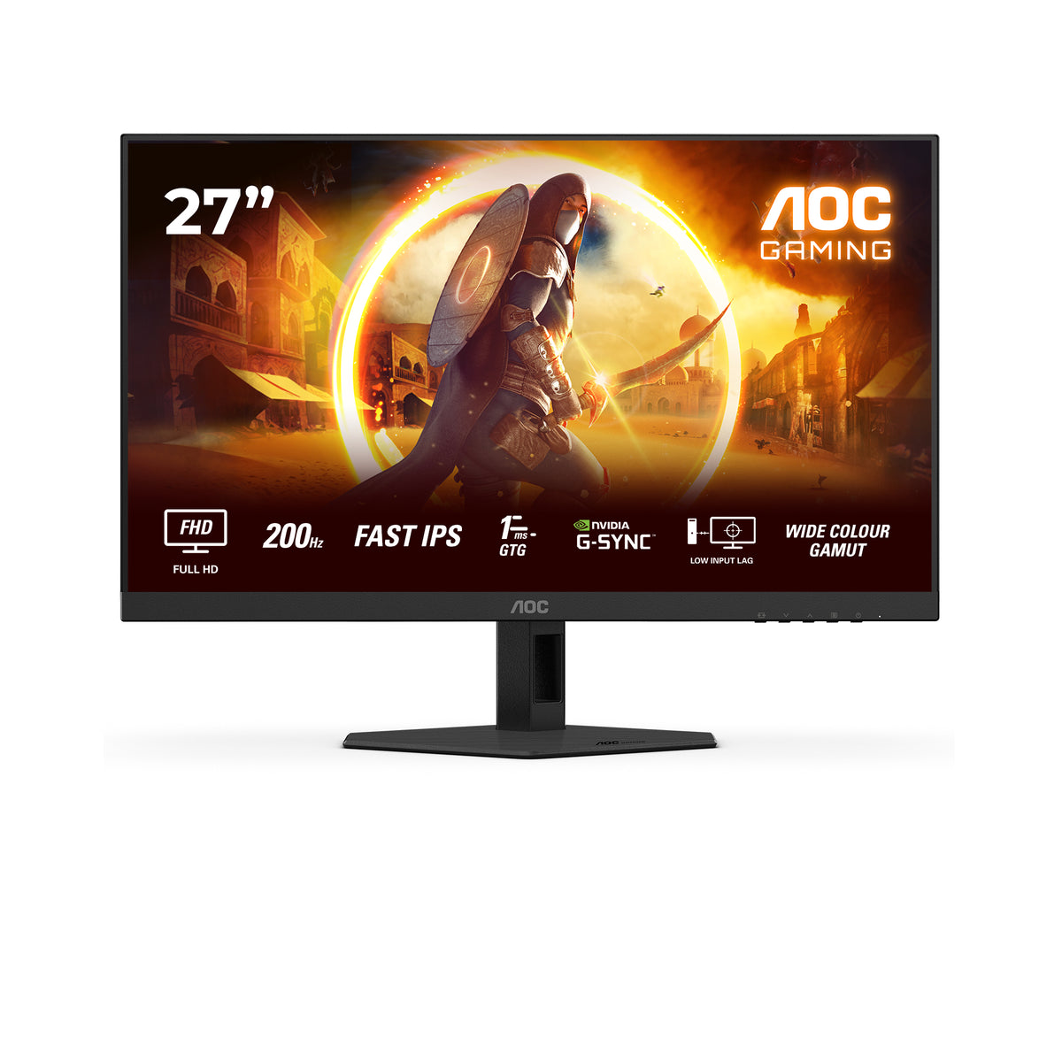 AOC 27G4HRE monitor de gaming de 27" / Full HD / 1ms/ 200Hz/ IPS / Multimédia / Preto