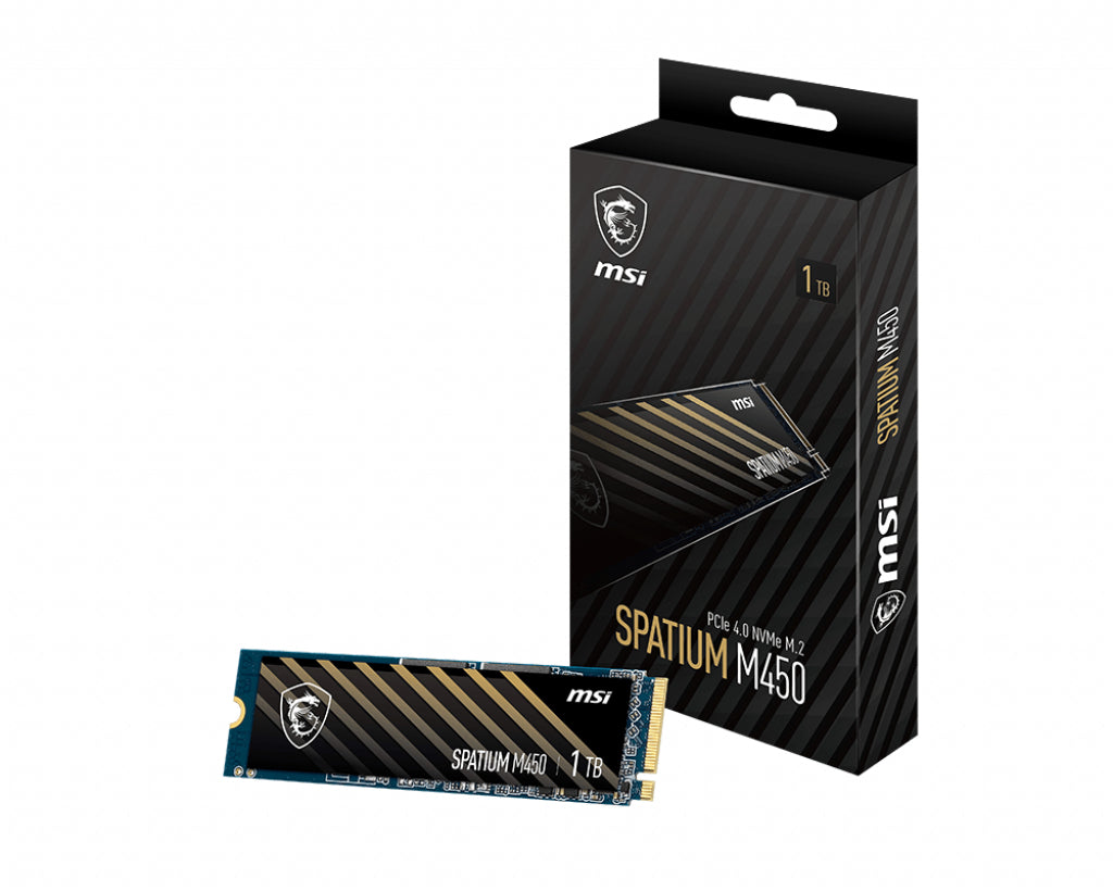 Disco SSD MSI Spatium M450 1Tb PCIe 4.0 NVMe 3400 Mb-s