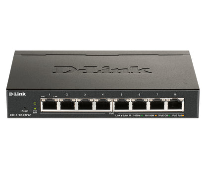 Switch de Rede D-Link DGS-1100-08PV2/E 8xGb PoE (64W)