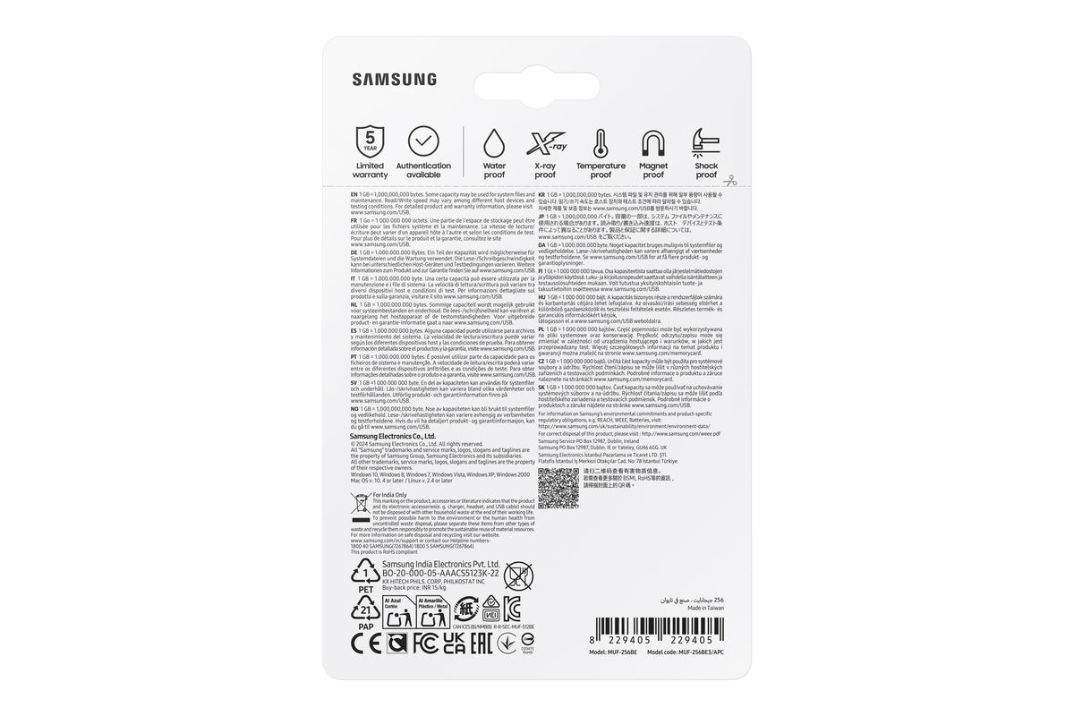 Pen USB Samsung Bar Plus 256GB USB 3.1 Champaign prateado - imagem 18