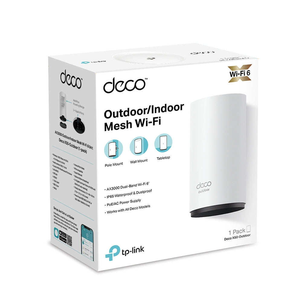 Sistema Mesh Wi-Fi TP-Link X50 Outdoor / DECOX50OUTDOOR1P branco - imagem 3