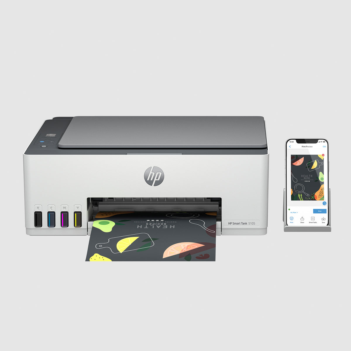 Impressora multifunções HP Multifunções Smart Tank 5105 Fax Móvel - imagem 24