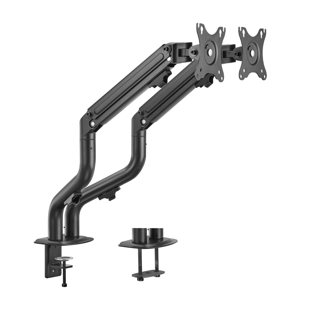 Suporte de mesa para 2 monitores Aisens DT32TSR-141/ Girar/Inclinar/Amarrar 8kg