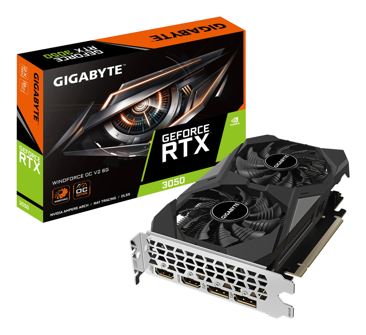 Placa gráfica Gigabyte VGA NVIDIA RTX 3050 WF OC V2 6G DDR6 - imagem 4