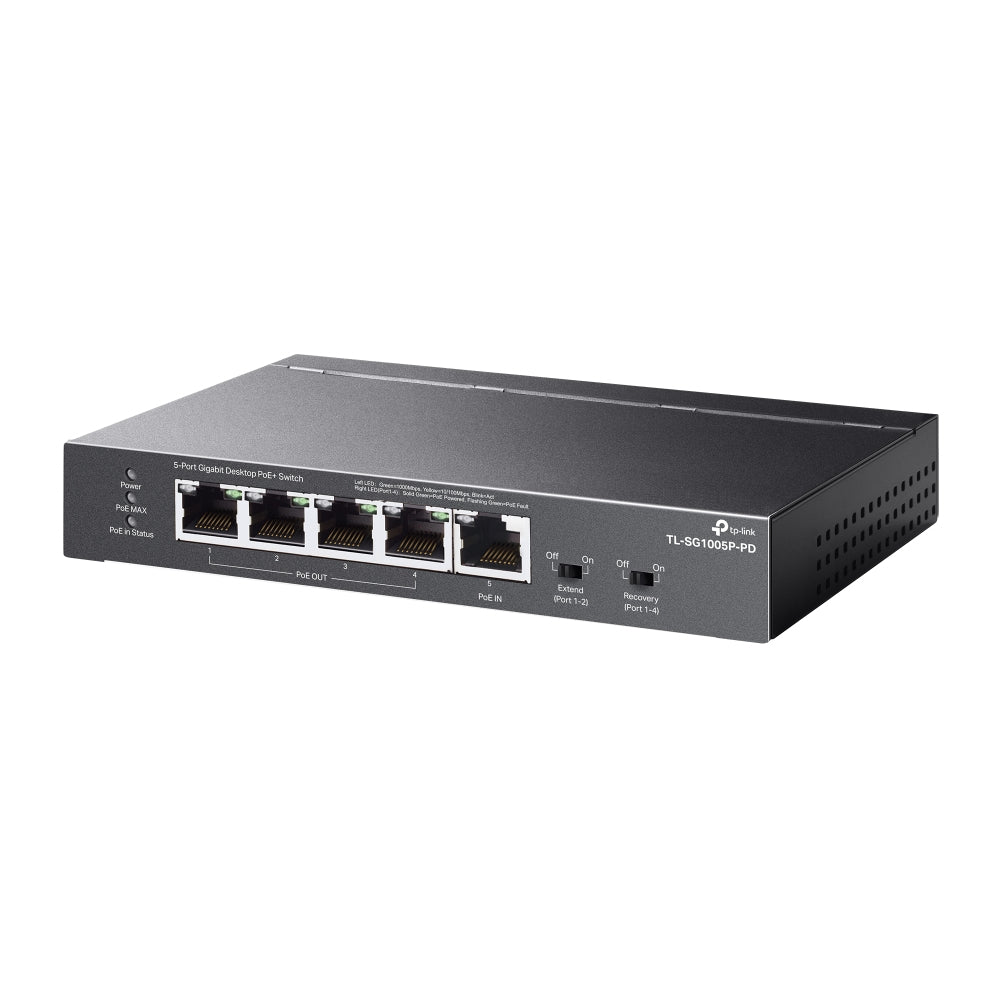 Switch de Rede TP-Link TL-SG1005P-PD 1xPoE++ In 4xPoE+ Out - imagem 7