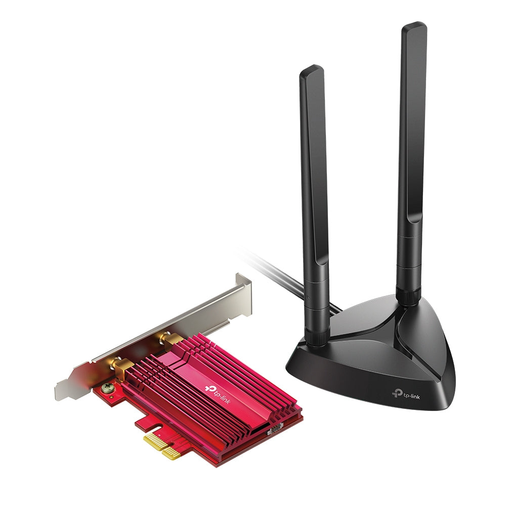 Adaptador de Rede TP-Link TX3000E / ARCHER TX3000E preto, vermelho