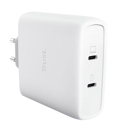 carregador de Pared GaN Trust Maxo 100W/ 2xUSB Tipo-C/ Inclui cabo USB Tipo-C/ 100W