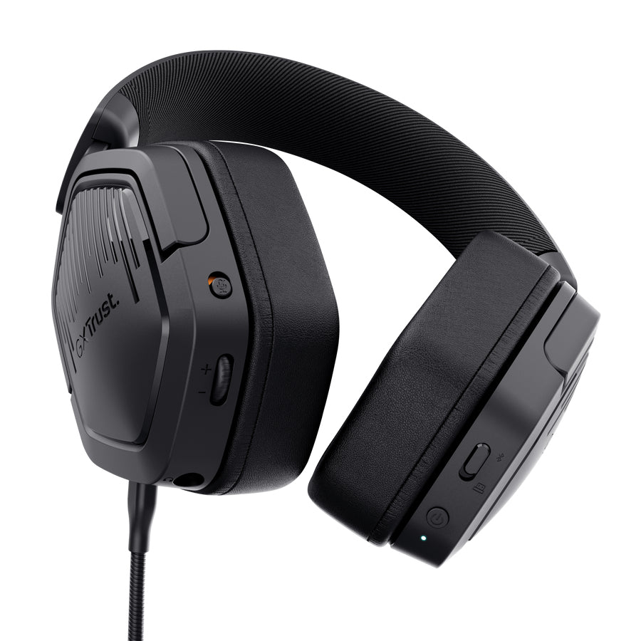Auscultadores Gaming sem fios com microfone Trust Gaming GXT 493PS Carus PS5/ Jack 3.5/ Bluetooth/ preto