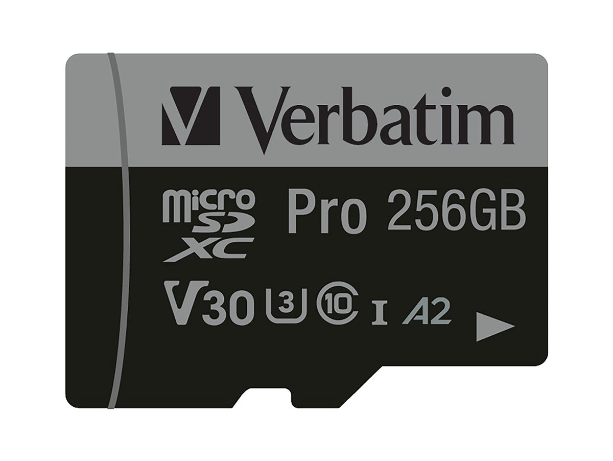 Cartão de Memória Verbatim Micro Cartão SD XC 256GB Pro com Adaptador / 47045 preto S