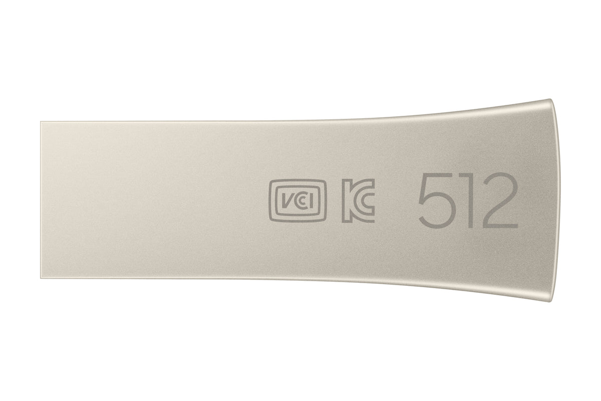 Pen USB Samsung Bar Plus 512GB USB 3.1 Champaign prateado