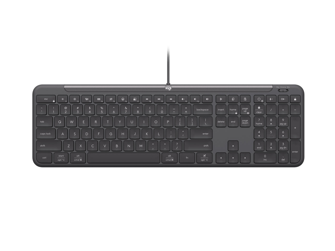 Teclado Logitech Signature Slim Com fios K620 DE / 920-013327 Graphite