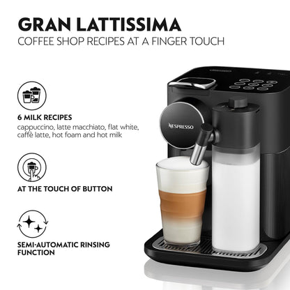 Máquina de Café De’Longhi Nespresso Gran Lattissima / EN640.B preto - imagem 12