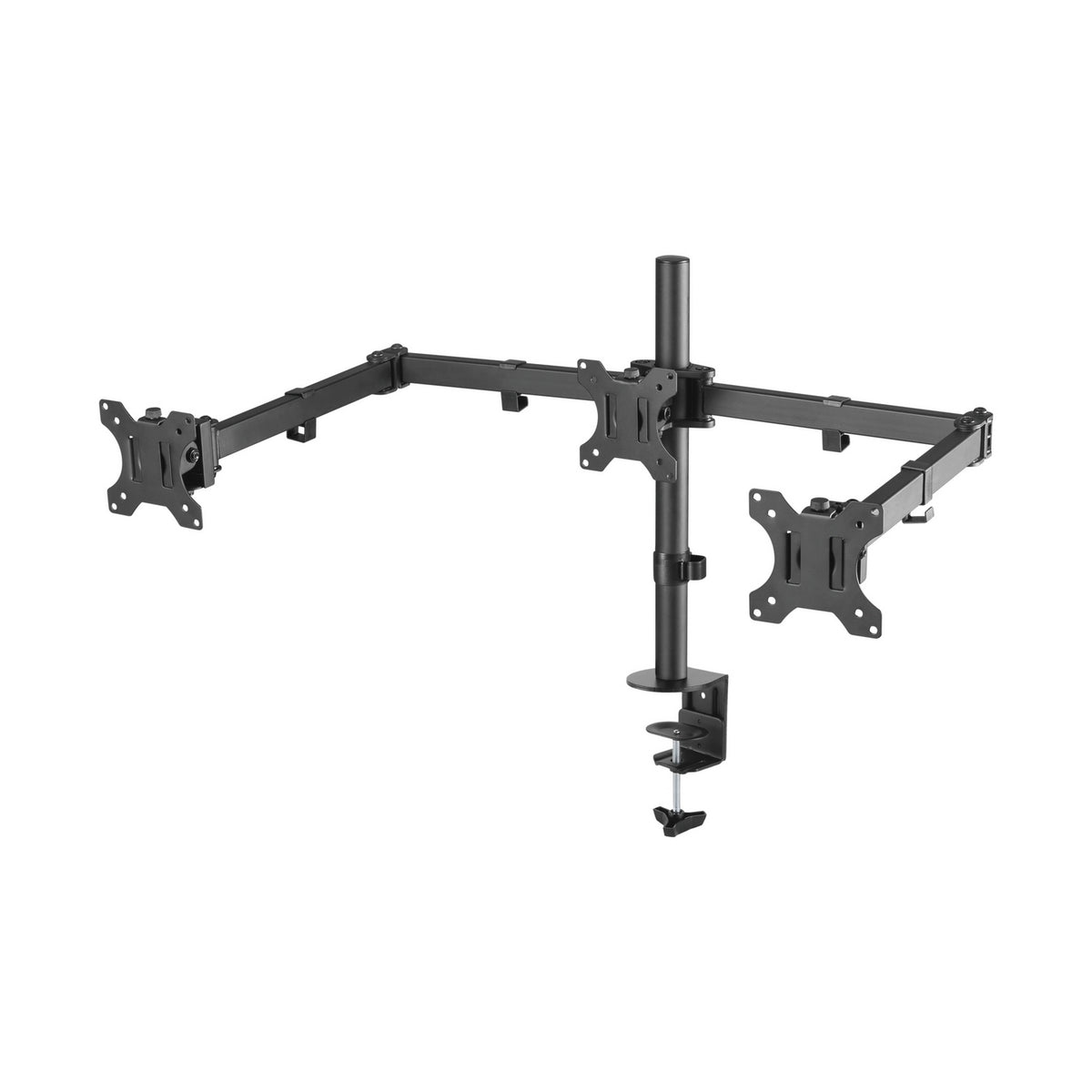 Suporte de mesa para 3 monitores Aisens DT27TSR-061/ Girar/Inclinar/Amarrar 7kg