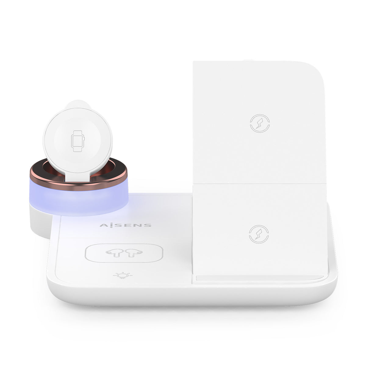 Carregador sem Fios Aisens USBC 15W 4 em 1 Branco - imagem 5