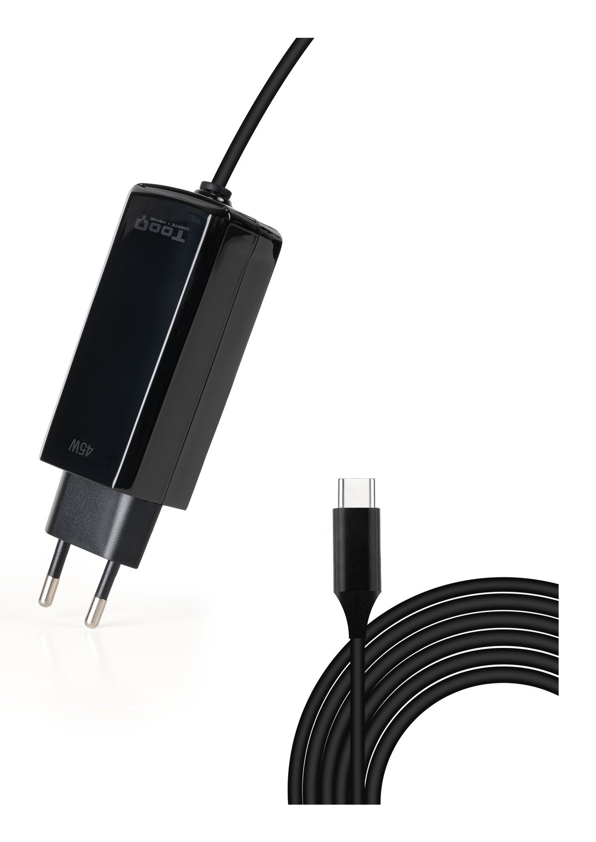 Carregador para Portátil Tooq GAN USB-C PD 45W Cúbico